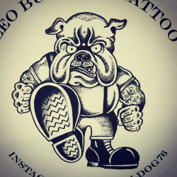 Leo Bulldog Tattoo